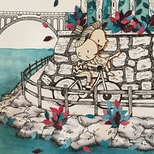 Frida and Kasper in Soca Valley . Un proyecto de Ilustración tradicional de Anja Drzanic - 14.06.2018
