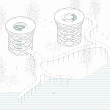 Mirador TIFÓN. Architectural Illustration project by ines albertengo - 04.14.2021