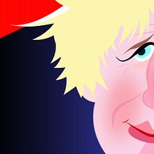  Boris Johnson. Ilustração vetorial projeto de Ricardo Santiago Bresciani - 15.04.2021