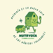 Propuesta para promocionar el nuevo local de Nutridía "Tu hábito saludable".  Tienda dietética ubicada en la localidad de Las Piedras - Republica Oriental del Uruguay. . Un progetto di Character design di Marcelo Figueredo - 14.04.2021