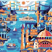 City Posters. Vector Illustration project by Алексей Кругленя - 04.15.2021