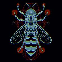 avispa terrorífica. Traditional illustration, and Digital Illustration project by Manu Vila - 04.15.2021