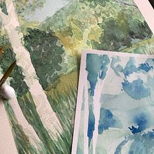 Mi Proyecto del curso:  Paisajes naturales en acuarela. Un proyecto de Ilustración tradicional y Pintura a la acuarela de Nicté Kono - 15.04.2021