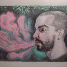 New project "Your Fluids"Paper,A4, colour pencils(15.04.2021). Artistic Drawing project by Juli Tokarenko - 04.15.2021