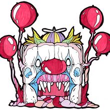 Clown thing. Design de personagens e Ilustração tradicional projeto de Benjamin Stevens - 15.04.2021