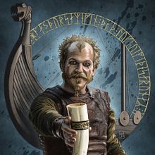Floki the Shipbuilder: my project for "From Pencil Drawing to Digital Illustration" course. Digital Illustration, Traditional illustration, and Poster Design project by Enrico Bisetto - 04.16.2021