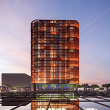 Torre doble piel. Un projet de Architecture, Architecture numérique, Illustration architecturale , et ArchVIZ de Gabriela Tirado - 05.02.2021