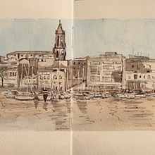 My project in Watercolor Travel Journal course. Traditional illustration, Ink Illustration, Sketchbook, and Watercolor Painting project by Wayne Strong - 04.15.2021