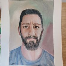 Mi Proyecto del curso: Retrato artístico en acuarela. Een project van  Beeldende kunst, Schilderij, Aquarelschilderen y  Portrettekening van Agustí RM - 15.04.2021