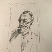 Daily  20 minute sketching to learn the physical language. Desenho projeto de Crow Evans - 14.04.2021