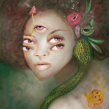 Meu projeto do curso: Retrato ilustrado em aquarela Éden . Digital Illustration, and Watercolor Painting project by Samira Rei - 02.16.2021