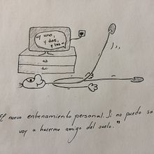 El nuevo entrenamiento personal - en tiempos del lockdown. Comic project by Leonie Rudolf - 04.16.2021