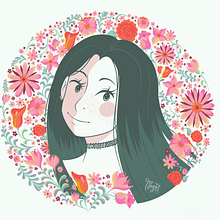 Mi Proyecto del curso: Retrato ilustrado con elementos botánicos. Botanical Illustration, and Digital Illustration project by Marina Román - 04.16.2021
