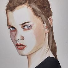 Mi Proyecto del curso: Retrato en acuarela a partir de una fotografía Ein Projekt aus dem Bereich Bildende Künste und Aquarellmalerei von Isabel Cristina Rengifo T. - 17.04.2021
