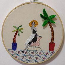 Meus projetos pós curso Bordado em fotografias sobre tela. Photograph, Collage, Paper Craft, Printing, Embroider, DIY, and Textile Design project by Isa Machado - 04.17.2021