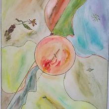 Estallido de Jupiter. Watercolor Painting project by Mónica Palma waldron - 04.17.2021