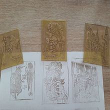 Mon projet du cours : Estampillage manuel avec tampons en photopolymère. Un projet de Estampe, Artisanat, Beaux Arts , et Sérigraphie de Marie Barrabes - 17.04.2021