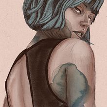 Mein Kursprojekt: Illustriertes Porträt mit Procreate. Un progetto di Illustrazione tradizionale, Illustrazione vettoriale, Illustrazione digitale e Disegno di ritratti di Anne - 17.04.2021