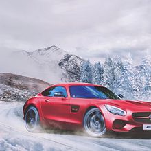 Matte Painting para Mercedes Benz. Photographic Composition, Art Direction, and Matte Painting project by Darwin Martínez - 04.17.2021