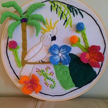 My project in Introduction to 3D Embroidery course . % Janie McKeever tarafından hazırlanan Nakış projesi - 04.17.2021