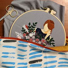Embroidery Pouch and Work-in-progress. Un proyecto de Bordado y Costura de Ainsley Boyd - 10.10.2020