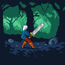 My project in Introduction to Character Design in Pixel Art course . Pixel Art de Gabriel Ferreira - 04.20.2021