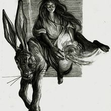 La bruja y la liebre. Un projet de Dessin au cra, on et Illustration traditionnelle de Diana Gonzalez Tapia - 18.04.2020