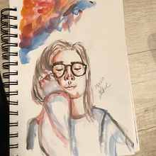 Mi Proyecto del curso: Cuaderno de retratos en acuarela, Mi amor eterno.. Fine Arts project by Isabel Guerrero - 04.18.2021