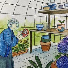 At Long Last - Inktober 2020 day 30. Botanical Illustration, Children's Illustration, Traditional illustration, Ink Illustration, and Painting project by Isabelle Lin - 10.30.2020