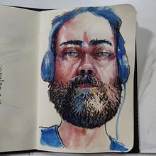Meu projeto do curso: Caderno de retratos em aquarela. Traditional illustration project by Aurélio Rauber - 04.18.2021