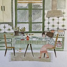 breakfast poem by jacques prevert. Ilustração infantil projeto de Narges Fayaz - 18.04.2021