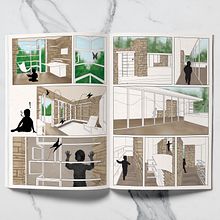 A day at Fallingwater House. Architectural Illustration, Comic, Digital Illustration, Digital Painting, Traditional illustration, Stor, and telling project by Martina Coppola - 03.09.2019
