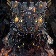 Cyber Wolf By Oscar creativo Ein Projekt aus dem Bereich 3D, Zeichnung, Digitale Zeichnung, 3-D-Design, Design von 3-D-Figuren, 3-D-Lettering, 3-D-Modellierung und Digitale Malerei von Oscar Creativo - 19.04.2021