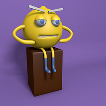 Angry lemon   Ein Projekt aus dem Bereich 3D, Design von 3-D-Figuren und 3-D-Modellierung von Muslim Aqeel - 19.04.2021