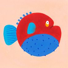 Biblioteca de peces . Ilustrație tradițională & Ilustrație pentru copii de Iria Sara - 07.20.2020