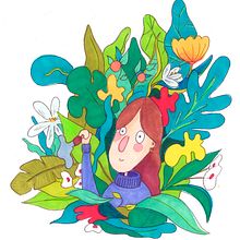 Autorretrato. Un progetto di Illustrazione tradizionale, Illustrazione botanica e Illustrazione infantile di Iria Sara - 20.09.2020