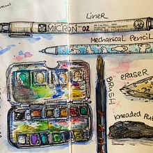 My project in The Art of Sketching: Transform Your Doodles into Art course. Un projet de Illustration traditionnelle, Carnet de croquis, Dessin au cra, on , et Dessin de Nelli Hissant - 17.04.2021