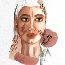 Mi Proyecto del curso: Retrato ilustrado en acuarela . Pictură în acuarelă de Natalia Andrea Biasin Corrado - 01.04.2021