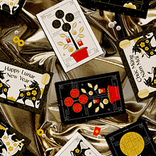 Lunar New Year Postcards. Graphic Design, and Traditional illustration project by Yangyifan Dong - 01.22.2021