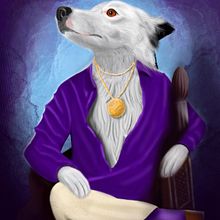 Ollie the Border Collie - My Original Muse. Digital Painting project by Marc Davey - 11.01.2019