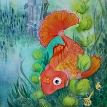 Watercolor Illustration with Japanese Influence. Een project van Aquarelschilderen van Lydia Stone - 20.04.2021