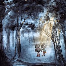 Hänsel & Gretel Il mio progetto del corso. Tecnica mista. Projekt z dziedziny Ilustracje dla dzieci użytkownika Maria Fontana - 20.04.2021