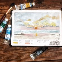 Mon projet du cours : Carnet de voyage à l’aquarelle. Watercolor Painting project by Valerie Jackson - 04.20.2021