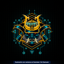 Ilustración Digital Oni Samurai. Een project van  Ontwerp, Logo-ontwerp, Grafisch ontwerp, Traditionele illustratie y Digitale illustratie van Andres Sequera - 20.04.2021