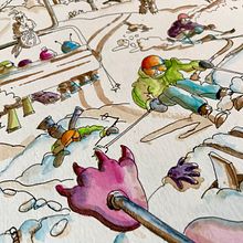 Shut up & Ski!. Un projet de Illustration à l'encre de kimberley guilmette - 20.03.2021