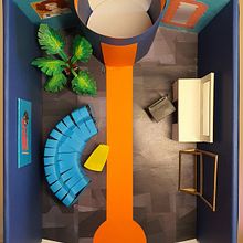 My project in Techniques to Create Scale Models course (TV estudio) . Un projet de Design d'intérieur de Yasmin Beltran - 20.04.2021