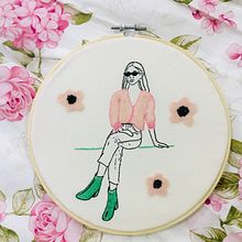Mi Proyecto del curso: Bordado de imágenes de moda con needle felting. Un proyecto de Bordado de flor_atencia - 20.04.2021