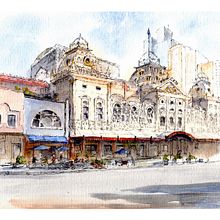 My project in Architectural Sketching with Watercolor and Ink course. Projekt z dziedziny Malowanie akwarelą użytkownika Malcolm Lord - 21.04.2021