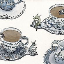 Coffee Time - My project for the course The Art of Sketching: Transform Your Doodles into Art, by Mattias Adolfsson. Drawing, and Traditional illustration project by Tuấn Trần - 04.08.2021