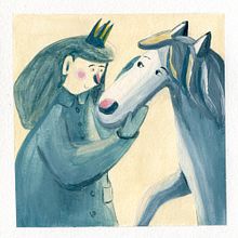 Little Princess Meets a Friend. My project in Narrative Illustration: Tell a Story without Words course. Traditional illustration, Stor, telling, Children's Illustration, Narrative, Gouache Painting, and Drawing project by Živilė Kairytė - 05.18.2021